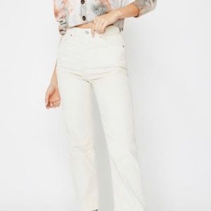 Levi's Jeans | Levis Ribcage Straight Ecru Corduroy| Color:Cream/White |Size: 28